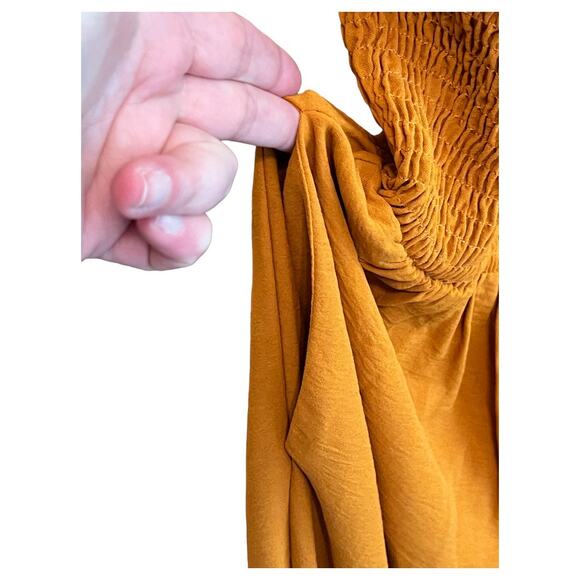 Boho Jumpsuit Mustard Yellow Large - Picture 5 of 6